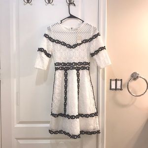 Beautiful mage black and white dress